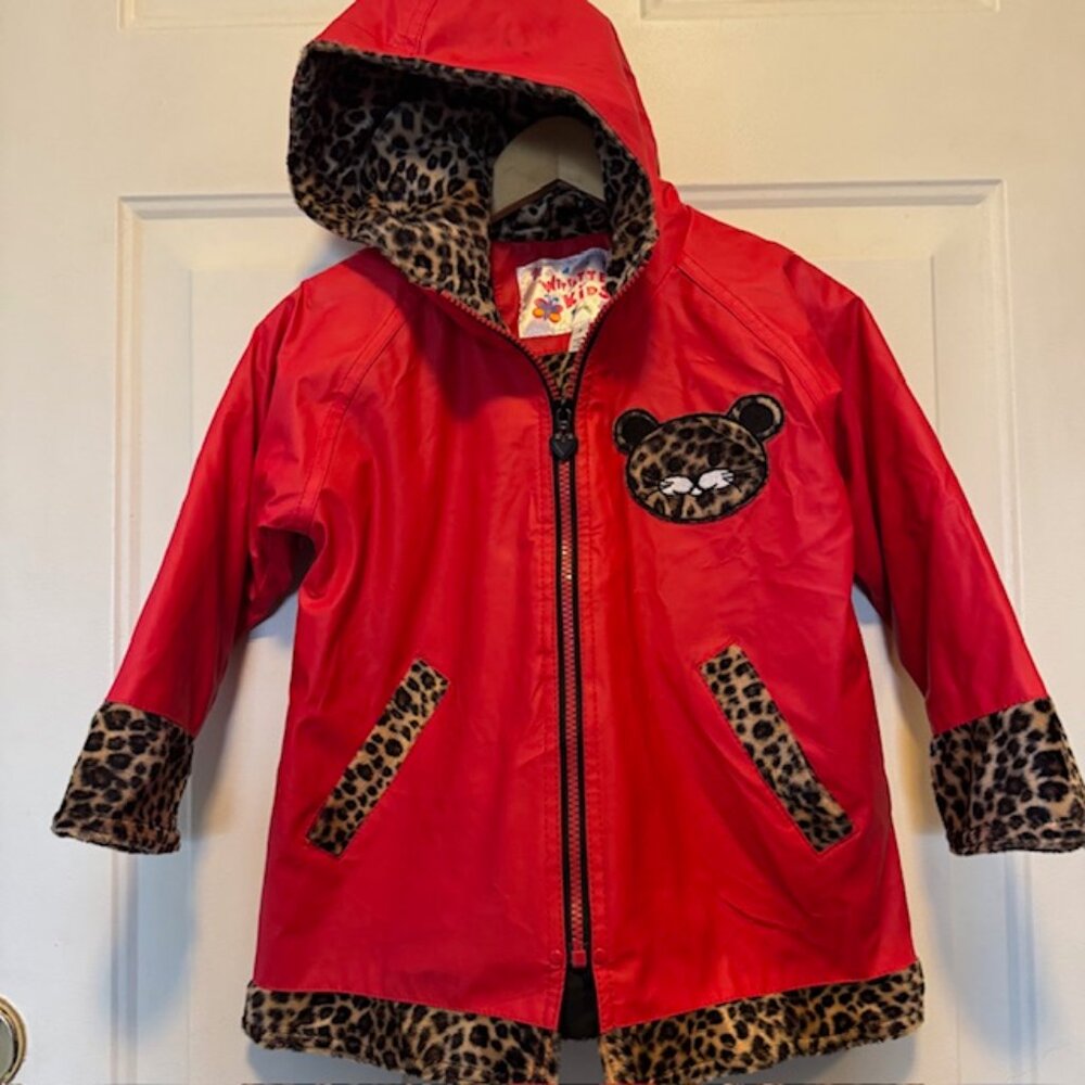 Vintage Wippette Kids Kitty Cat Rain Jacket sz 3